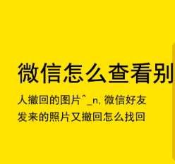 如何查看微信撤回的图片